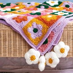 Free Crochet Pattern Beginner & Advance | flower granny squares😍 | Facebook