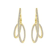 Exquisitely crafted by Gabriel & Co., these Intricate Twist Double Hoop Diamond Pave Earrings showcase the dazzling brilliance of 1.46 carats in Round Cut Diamonds. Elevate your style and make a statement with these stunning earrings. Available in 14K or 18K white, rose or yellow gold Earrings measure approximately 1/4 inch at their widest point and hoop drops approximately 1 1/4 inches Includes earring box Includes jewelry appraisal Ships fully insured to point of delivery Gabriel Jewelry, Pave Earrings, Earring Box, Jewelry Appraisal, Yellow Gold Earrings, The Dazzling, Womens Wedding Bands, Yellow Gold Earring, Stunning Earrings