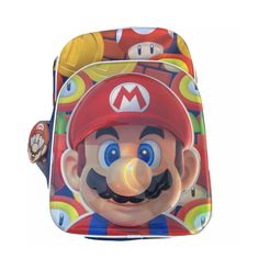 Super Mario 17” Backpack With Laptop Sleeve 2021 Book Bag New Design Nintendo. Dimensions: 17" H X 12" W X 5" D Top Zipper Closure With Decorative Pull Roomy Interior With Laptop Slip Pocket Exterior Zipper Compartment Features Molded Plastic Panel Design Foam Mesh Side Pockets Padded, Adjustable Straps With Reflective Piping Warning Choking Hazardcontains Small Parts; Not Suitable For Children Under 3 Years Nintendo, All Rights Reserved Synthetic Materials Spot Clean Imported Super Mario! Backpack For Children Red Backpack For School Events, Red Standard Backpack For School Events, Red Backpack For School Events At Year End, Red Backpack For End Of School Year Events, Red Backpack For End-of-school-year Events, Character Print Backpack For School, Red Character Bag For School, Red Bags For School And End Of School Year, Red Student Backpack For End Of School Year