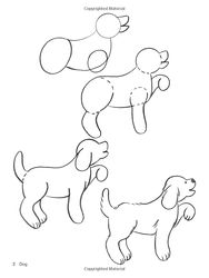 three dogs with different shapes and sizes