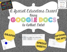 a bulletin board with the words google doc's to collect data and other information