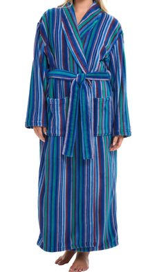 The Blues Striped Long Robes For Women, Long Robes, Winter Robes, Robes For Women, Plus Size Robes, Lounge Robes, Men's Robes, Cotton Nightgown, Printed Robe