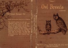 an old book with two owls sitting on it