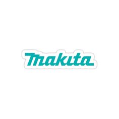 the word thakta in blue and green sticker on a white background,