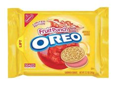 a bag of fruit punch oreo cookies