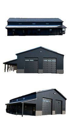 Black Steel Prefab Garages, Barn Layout, Building A Pole Barn, Post Frame