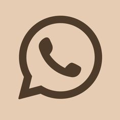 a phone icon in a circle on a beige background