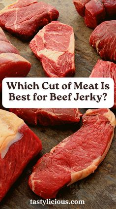 best lean meat for beef jerky | best cheap cut for beef jerky | what kind of meat to use for jerky | best meat for beef jerky recipe | summer dinner recipes | healthy lunch ideas | dinner ideas | breakfast ideas | easy healthy dinner recipes Diy Beef Jerky, Meat Recipes Easy, Beef Jerky Recipe Dehydrator, Dehydrated Snacks, Homemade Beef Jerky Recipe, Jerky Recipes Dehydrator, Oven Jerky, Hamburger Meat Recipes Easy, Jerkey Recipes