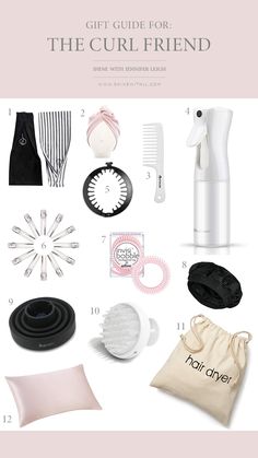 Best Gifts Under $25. Gift guide for the curl friend in your life. Looking for gift ideas for the curly haired women in your life? These curly hair accessories are the perfect Christmas gifts. #curls #curlyhair #christmasgiftidea #giftsforher #hairaccessories Curly Haired Women, Curly Hair Accessories, Gifts Under 25, Curly Hair Types, Hair Gift, Curly Girl Method, Curly Hair Women, Super Gifts