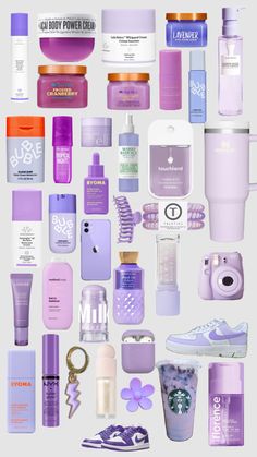 Purple Wishlist, Rainbow Skincare, Purple Skincare, Brr Basket, Birthday Baskets, Purple Products, Body Scents, Gifts For Makeup Lovers, Clinique Skincare