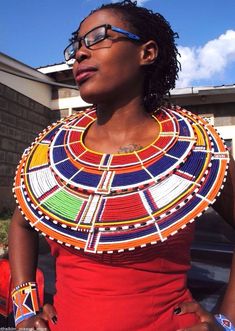 Nigeria Beads Necklaces, Traditional Beads African, Necklace African, Masai Necklace, African Models, Past Present Future, African Earrings