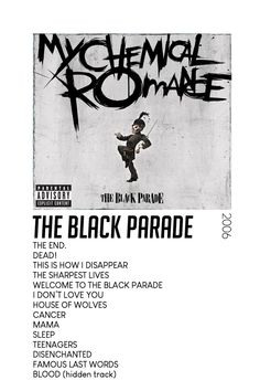 the black parade tour poster is shown