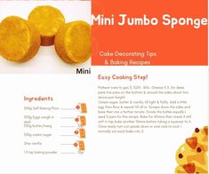 the recipe for mini jumbo sponges is shown