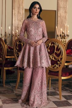 Party Dress Pakistani Net Gown, Net Gowns, Pakistani Designer Suits, Frock Dress, Frock Design, Pakistani Outfits, Fabric Stores Online, White Embroidery, Pakistani Fashion