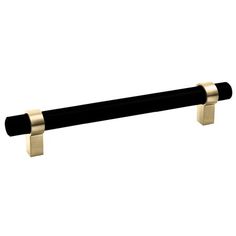 a black and gold handle on a white background