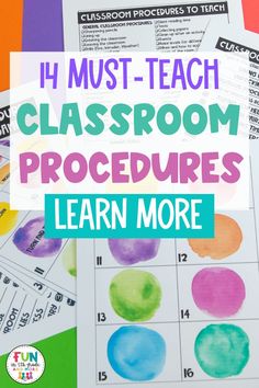 the words, i must teach classroom procedure and learn more with these printables