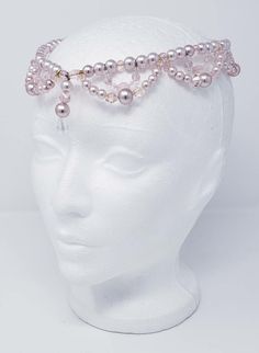 Handmade Adjustable Crown For Party, Handmade Adjustable Crown For Parties, Elegant Handmade Crown For Parties, Pink Crown Headpiece For Wedding, Elegant Teardrop Crown For Festivals, Pink Wedding Crown Headpiece, Elegant Round Crown For Festivals, Whimsical Adjustable Pink Crown, Party Crown Headpiece With Beads