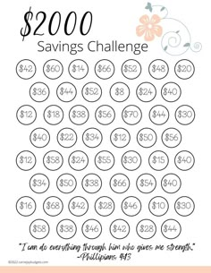 the $ 200 savings challenge is shown in black and white