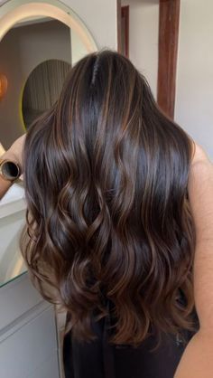 #hairstyles #long hairstyles # shorthairstyles # prom hairstyle # french hair style # boys hairstyle # hair ideas # ombregreyhair boys hairstyle Black Hair Balayage, Brown Hair Looks, Brown Hair Inspo, Brunette Hair With Highlights, Dark Hair With Highlights, Brunette Balayage Hair, Long Hair Color, Brown Hair Balayage, Haircuts Straight Hair