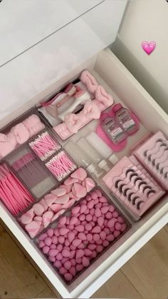 pink makeup kit #pink #makeup Cute Organizers For Room, Girly Items, Vanity Inspo, Sanrio Aesthetic, Beauty Room Vanity, Room Organization Bedroom, Makeup Drawer Organization, Luxury Room Bedroom