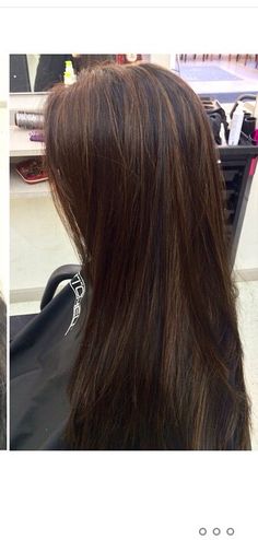 Haircut Black Hair, Black Hair Highlights, Black Hair With Brown Highlights, Hair With Brown Highlights, Brown Hair Dye, Black Hair With Highlights, Colour Trends, Low Lights Hair, Brown Highlights