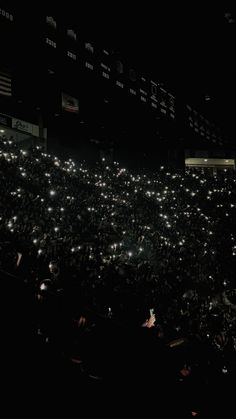 a large group of people in the dark