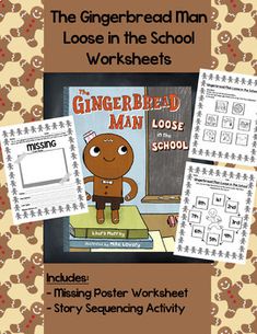 the gingerbread man worksheet with pictures and instructions to help students learn how to read