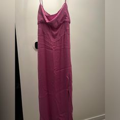 Zara Pink Satin Dress, Size Large, New With Tags. Pink A-line Maxi Dress For Date Night, Chic Pink Sheath Maxi Dress, Silk Sheath Maxi Dress For Date Night, Zara Sleeveless Silk Maxi Dress, Pink Long Dress For Date Night, Zara Sheath Maxi Dress, Zara Fitted Silk Maxi Dress, Zara Silk Midi Dress For Night Out, Zara Sundress For Evening