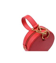 Saddle bags have been making their rounds around the Instagram world so if you're a fashionista, don't get caught without it! Leather Clutch With Detachable Round Handle, Red Leather Bags With Round Handle, Red Saddle Bag With Gold-tone Hardware, Luxury Red Leather Clutch, Chic Red Clutch With Gold-tone Hardware, Leather Clutch, Saddle Bags, Saddle, Leather