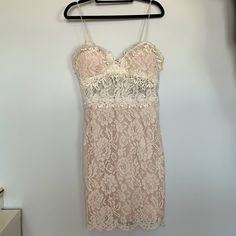 This Very Elegant Yet Sexy Ivory Lace Midi Dress From Forever 21 Is Great For Any Special Occasion! It Is A Size M And Comes With Cup Padding Already In The Dress So No Need For A Bra. See-Through Lace In The Torso Area Of The Dress. Feel Free To Comment With Any Questions! Cream Fitted Mini Dress With Spaghetti Straps, White Lace Bodycon Dress For Date Night, Cream Spaghetti Strap Mini Dress For Night Out, White Bodycon Dress With Sweetheart Neckline For Summer, White Sweetheart Neckline Bodycon Dress For Summer, Summer White Bodycon Dress With Sweetheart Neckline, Cream Dress With Spaghetti Straps For Date Night, Beige Mini Dress With Sweetheart Neckline For Date Night, Cream Spaghetti Strap Dress For Date Night