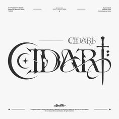 an old fashioned font that has been designed to look like it is from the movie cidar