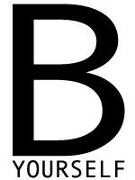 the b logo is shown in black and white