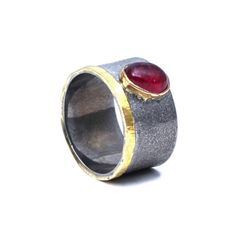 -PRODUCT TYPE - COLORED STONE RINGS -MATERIAL - GOLD & SILVER -PURITY - 18 K & 925 SILVER -STONE - RUBY -SHAPE - OVAL -AVAILABLE SIZES - (US) - 5 / 5.25 / 5.5 / 5.75 / 6 / 6.25 / 6.5 / 6.75 / 7 / 7.25 / 7.5 / 7.75 / 8 -TOTAL WEIGHT - APPROX 6.960 GRAMS -SILVER - 5.740 GRAMS -GOLD WEIGHT - 18 K - APPROX 0.940 GRAMS -RUBY - 1.40 CARAT - This piece signifies simplicity that itself is sign of class. In the amidst of such cheap quality stones here, we present the most beautiful ruby stone with reason Yellow Gold Stacking Rings, Ruby Ring Gold, Colored Stone Rings, Jewellery Ring, Faceted Ring, Gold Ring Stack, Hammered Silver, Ruby Ring, Natural Ruby