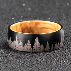 Black Forest - The Ring Shop - Ring - female, male, Ring Forest Ring, Gray Ring, Quality Rings, White Forest, Rings And Bands, Men's Wedding Bands, Titanium Wedding Band, Rings Bands, Forest Landscape