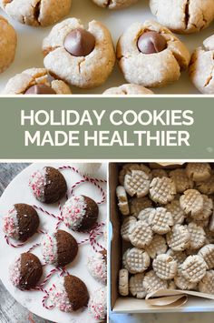 holiday cookies made healthier with text overlay