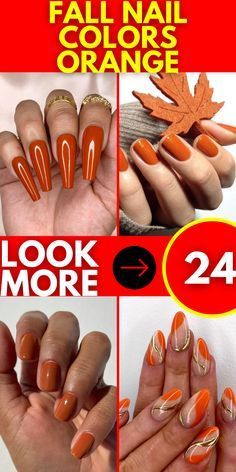 Fall Nail Colors, Fashion Nails, Orange Color, Nail Colors