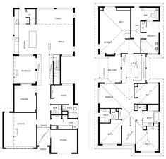 two story house plans with the first floor plan