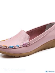 OrcaJump - Womens Minimalist Flat Heel Slip-On PU Leather Moccasins - Round Toe, Solid Color (Light Yellow, Pink Closed Toe Slip-ons For Spring, Pink Round Toe Slip-ons, Pink Round Toe Casual Moccasins, Pink Casual Moccasins With Round Toe, Comfortable Closed Toe Moccasins For Spring, Casual Pink Moccasins With Round Toe, Casual Pink Slip-on Moccasins, Casual Pink Closed Toe Loafers, Pink Round Toe Moccasins For Spring