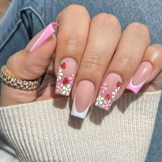 Fake Nails Designs, Simple Gel Nails, Her Nails, Short Square Acrylic Nails, Short Acrylic Nails Designs, Square Acrylic Nails