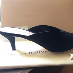 Luxury Meets Sophistication On These Easy, Wearable Loeffler Randall Suede Pumps For Long Days That Lead Into Fun Nights. Leather: Kidskin Suede Mules Kitten Heel (Heel: 2.25in / 60mm) Pointed Toe Rubber Heel Patch At Leather Sole Chic Fitted Mules For Evening Wear, Chic Fitted Mules For Evening, Chic Evening Mules, Elegant Mules For Night Out, Elegant Spring Mules, Elegant Fitted Mules For Spring, Elegant Spring Fitted Mules, Elegant Party Mules, Elegant Fitted Mules For Night Out