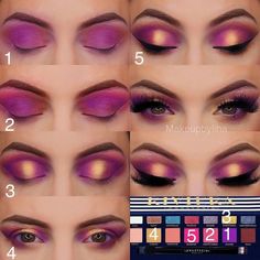 Matte Make Up, Make Up Designs, Drag Make-up, Purple Eye Makeup, Makeup Tutorial Eyeshadow, Make Up Videos, Smink Inspiration, Yay Or Nay