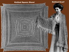 103 Pages. (PDF - EBook - Digital Download) One of the more rare titles in the early Fleisher's series, this is an all-purpose book of crochet and knitting patterns from the Edwardian era. The projects include sweaters, jackets, coats, wraps, slippers, leggings, petticoats and many lovely shawls for women. For men there are sweaters, socks and a warm helmet hat. For children there are slippers, kimonos, sweaters, coats, leggings, a skirt and socks. In addition to all of this there are many lovel Edwardian Shawl, Skirt And Socks, Edwardian Era Fashion, Era Fashion, Helmet Hat, Crochet And Knitting, Edwardian Era, Knitting Crochet, Kimonos