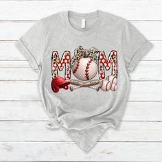 Mom And Kids Baseball, Gift For Mother T-ShirtGreat as Birthday gifts or Holiday presents. This adorable item can be designed upon anyone's wish with any title.Please enter:1. Nickname. Grandma, Nana, Mimi, ...etc.2. Kids' Names wanted on the shirt (Names separated by commas)All items are made to order.* Please be aware that the physical product's colors may differ slightly from the mockup. Brand: Gildan Classic unisex cut makes this easy to fit the body. Material: Heavyweight fabric Sport Grey Mom And Kids, Baseball Mom Shirt, Present For Grandparents, Balls Shirt, Baseball Mom Shirts, Kids Baseball, Baseball Game, Game Day Shirts, Baseball Shirt