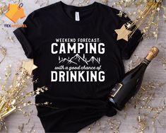 Camping With a Good Chance Of Drinking,Custom Camping Shirt,Family Camping Shirts,Camping Crew Shirts,Camping Squad Shirts,Camp shirts * Order Processing: Expect your order to be processed within 1 business day (excluding holidays). Shipping times vary based on your chosen method and location. For quicker delivery,     consider upgrading your shipping option during checkout. * Custom-Made Items: Each item is crafted to order. Unfortunately, we cannot accommodate returns or exchanges unless the i Casual Pre-shrunk Camp Shirt For Camping, Pre-shrunk Cotton Camp Shirt For Camping, Black Graphic Print T-shirt For Camping, Relaxed Fit Screen Print T-shirt For Camping, Cotton T-shirt With Text Print For Camping, Squad Shirt, Crew Shirt, Family Camping, Camping Shirt