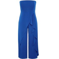 Exude effortless glam with the Attract Jumpsuit! Curve-flattering and flaunting a dreamy flow, this jumpsuit features a drape layered detailing, wide leg cut and is partially satin lined for a smooth and elegant style. Bold and fiercely fashionable, no one does plus size fashion like City Chic. Loved around the globe for its diverse range of fashion-forward styles for any occasion. From show-stopping evening gowns to workwear and casualwear, City Chic will take your style to bold new heights. Av Blue Strapless Jumpsuit For Evening In Spring, Blue Strapless Jumpsuit For Spring Evening, Chic Blue Strapless Jumpsuit For Evening, Chic Blue Strapless Jumpsuit For Party, Elegant Blue Strapless Jumpsuit, Chic Blue Strapless Jumpsuit For Night Out, Tube Romper, Mini Jumpsuit, Tube Jumpsuit