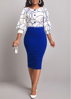 Color:Dark Blue;Size:S;Size:M;Size:L;Size:XL;Size:XXL;Package Contents:1 X Dress , 1 X Belt;Occasion:Holiday; Maximal Style, Black Work Dresses, Casual Office Attire, Elegant Bodycon Dress, Casual Work Attire, Blue Bodycon Dress, Neck Bodycon Dress, Body Con Dress, Professional Attire