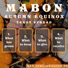 Mabon Tarot Spread and Ritual Ideas — New Age Hipster Ritual Ideas, Harvest Celebration, Tarot Book, Grimoire Book, Tarot Tips, Tarot Spread, Modern Magic