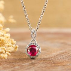 **Next-Day Shipping with Valid Tracking Number** Ruby pendant necklace, necklace for women, women necklace, round ruby jewelry, AAA Ruby pendant necklace. - D E T A I L S - * Gemstone - Ruby * Stone Size - 6 MM Approx. * Stone Shape - Round  * Color - Red * Base Material - 925 Sterling Silver * Finish - 14K Gold Filled * Quality - AAA Grade Quality **Next-Day Shipping with Tracking Details** Shipping service - Free Worldwide Shipping - P A C K I N G - We are using bubble wrap on each product and Elegant Ruby Oval Pendant Necklace, Red Pendant Jewelry With Brilliant Cut, Exquisite Ruby Pendant Jewelry, Ruby Pendant With Diamond Cut, Luxury Ruby Oval Pendant Jewelry, Ruby Necklace Pendant, Wedding Pendant, Ruby Pendant, Rose Rouge