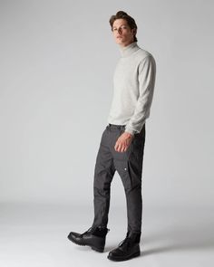 007 Combat Trousers Grey Commando Sweater, No Time To Die, Combat Trousers, Film Design, Turtle Neck Jumper, Mock Turtleneck, Fall Style, James Bond, No Time