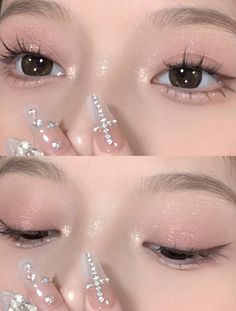 Sparkling Eye Makeup, Douyin Makeup, Soft Makeup Looks, Fancy Makeup